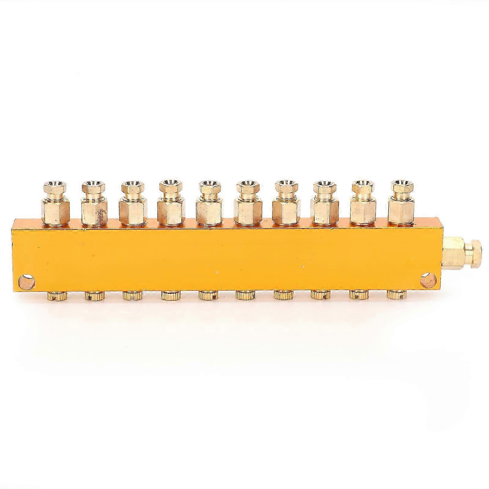 Ölverteiler, einstellbarer Schmieröl-Kolbenabscheider, 1 Einlass, 10 Auslass, Schmiersystem