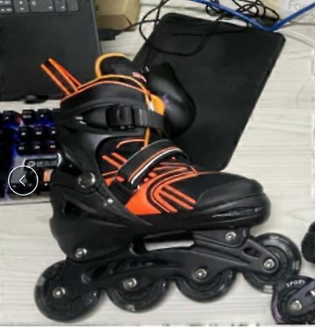 Kids Rollerblades Adjustable Roller Skates with Light-Up Wheels Secure Triple Closure System for Gir