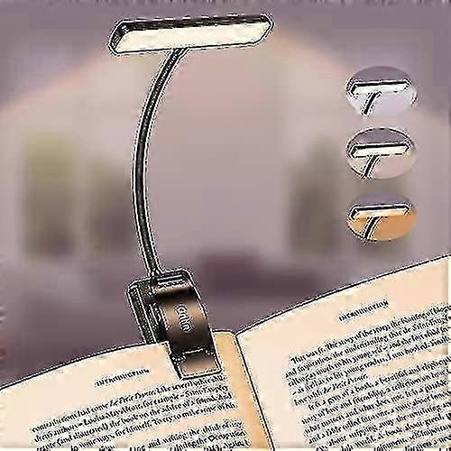 Gritin 19 LED Rechargeable Book Light for Reading in Bed with Memory Function- Eye Caring 3 Color Temperatures,Stepless Dimming Brightness,80 Hrs Runt