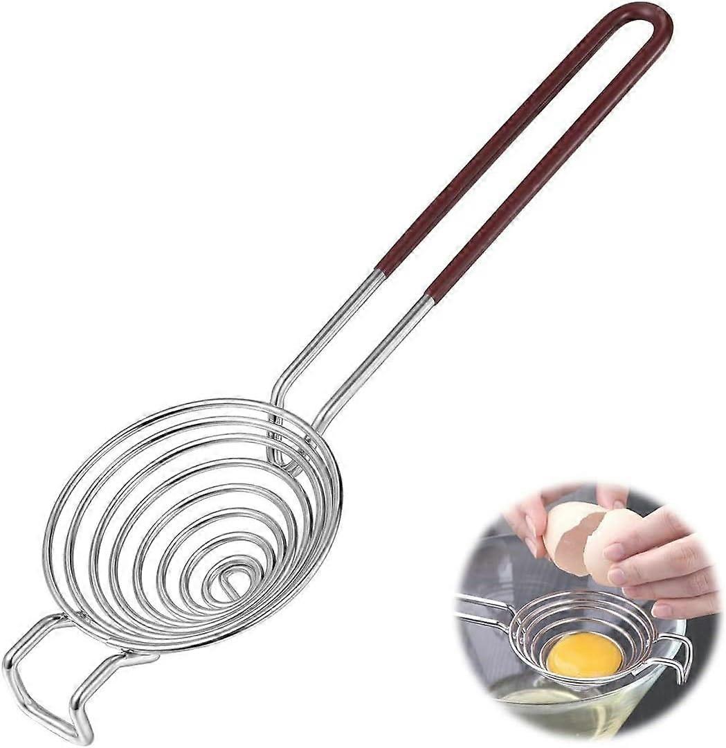 Edelstahl Ei Joch Separator, Eiweiß und Eigelb Separator Filter, Küchenutensilien Gadget Backformen - Edelstahl Eigelb Entferner (2 Stück)