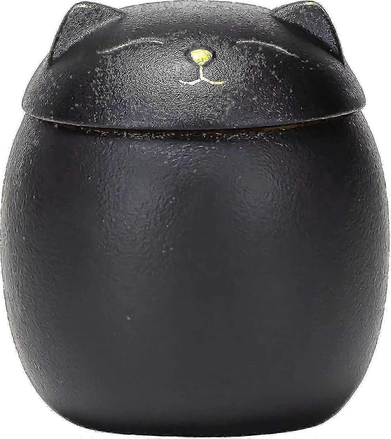 Black Pet Urn for Cat Ashes Souvenir Keepsake