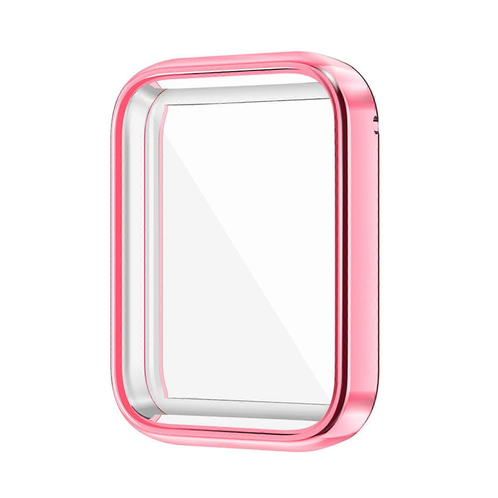Screen Protector Plating Housing Compatible for Band 8 Pro Scratched Resistant Protective Cover Bumpers ShellsShockproof  Pink
