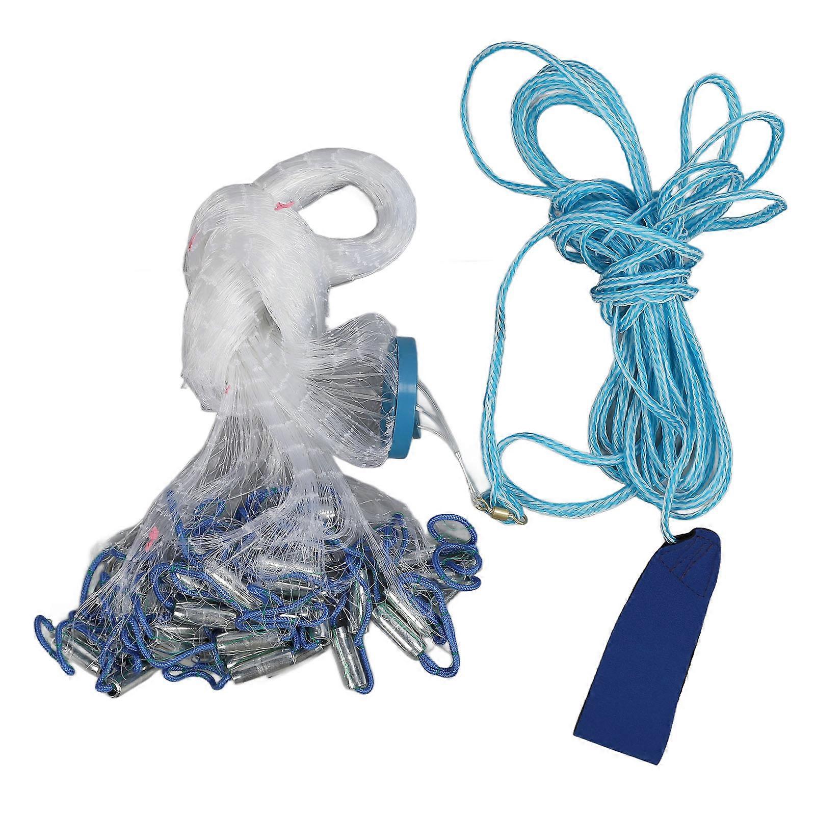 Loopless Hand Cast Fishing Net Monofilament Manual Casting Fishing Tackle Traditional Hand Throwing Fishing Net