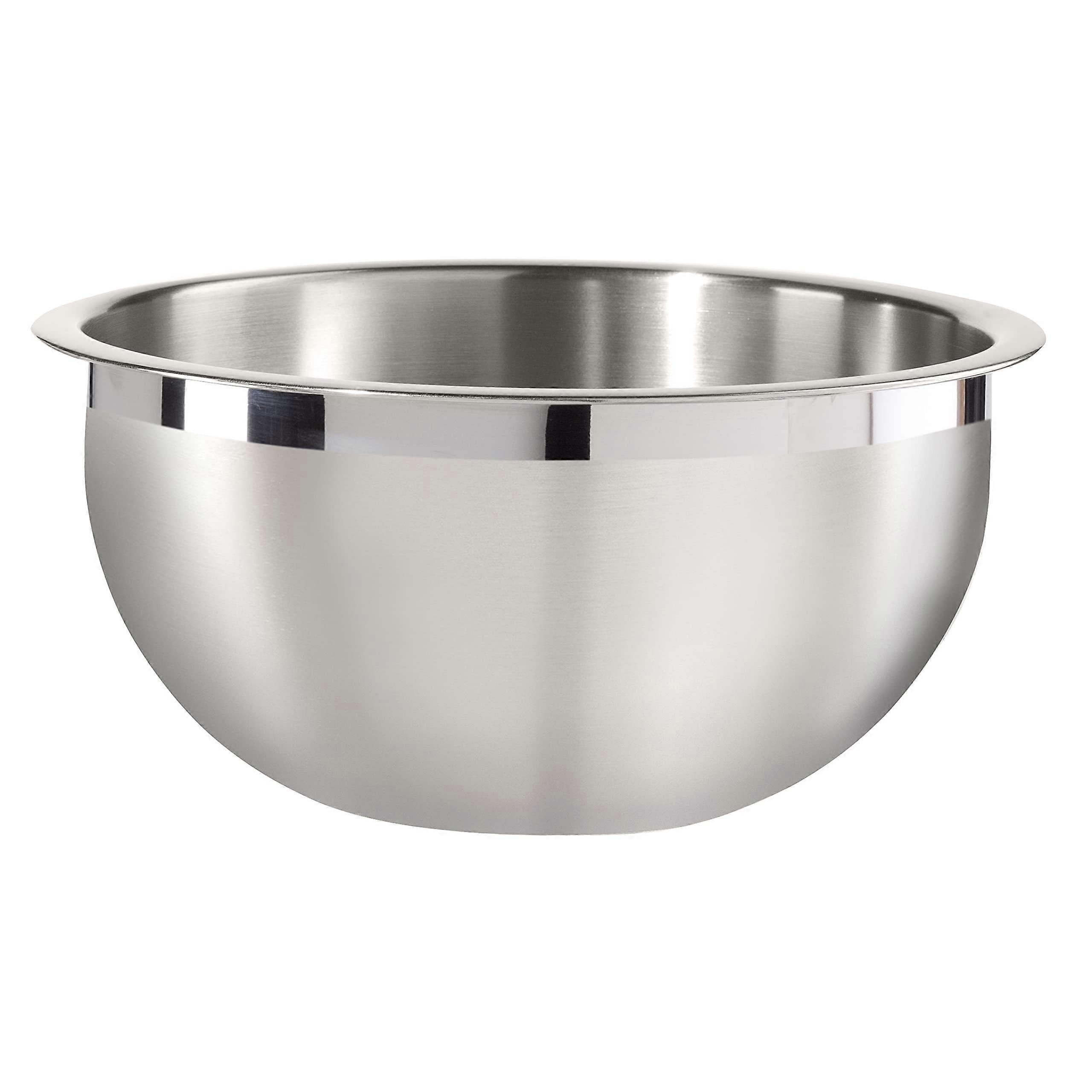 Two-Tone Stainless Steel 8-Quart Mixing Bowl for Dough Preparation and Baking, Durable and Easy to Clean
