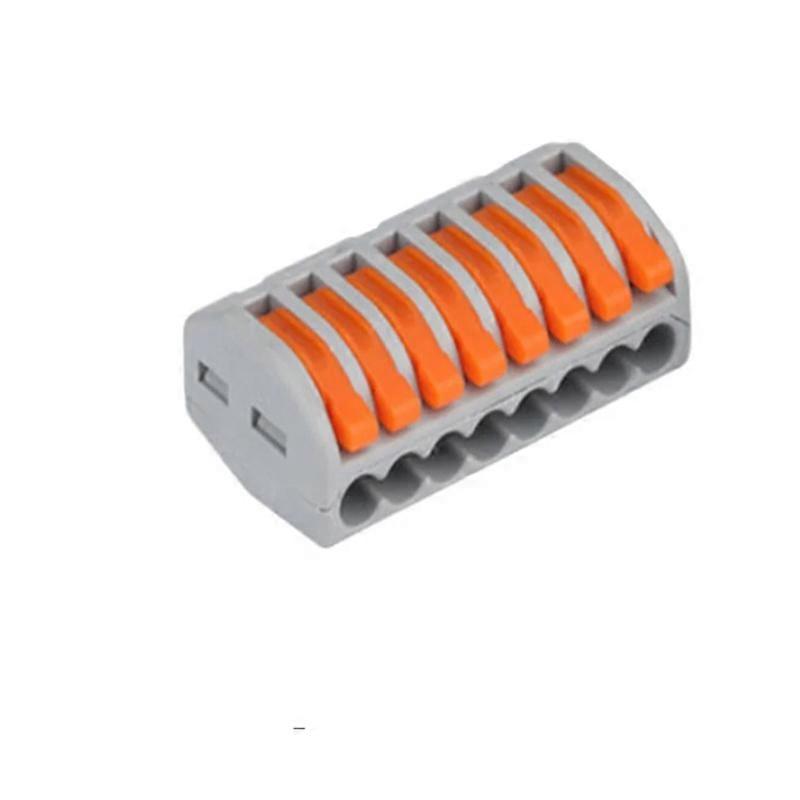 10pcs Electrical Connector, 222-418 Electrical Terminals, Connection Terminals with 8 Control Lever