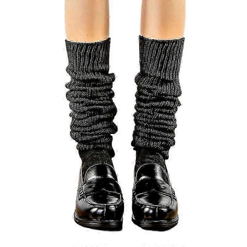 Bas d'hiver côtelés pour femmes, bas amples, style Lolita japonais, style étudiant, bottes amples au-dessus du genou