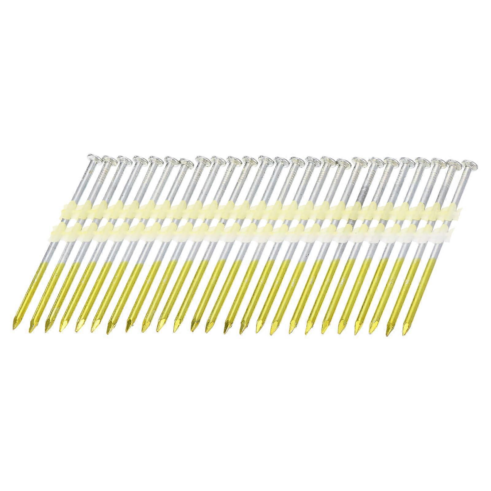 1000Pcs 21 Degree 0.131' x 3-1/4' Framing Nails, Galvanized Carbon Steel Plastic Collated Nails for Furniture/Constructions, Color Zinc