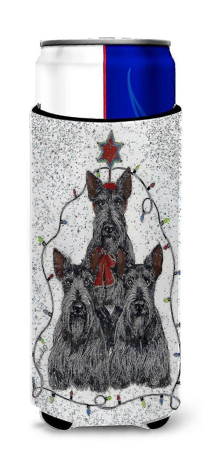 scottie Christmas Family Tree Ultra Hugger For Slim Cans