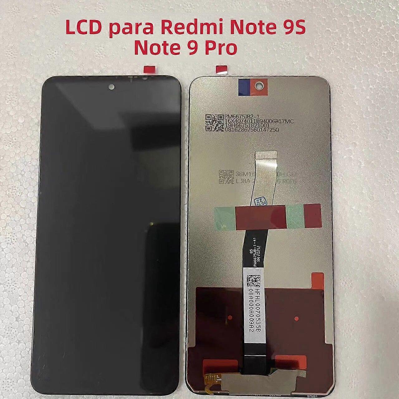 6.67" LCD Display for Redmi Note 9S Touch Screen and Digitizer Replacement for Redmi Note 9 pro M2003J6A1G IPS Material Compatible with XIAOMI
