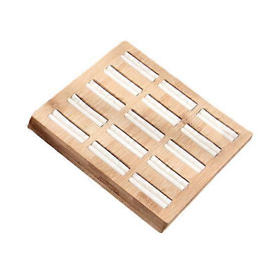 Ring Storage Holder Sturdy Construction Square Shape Smooth Edge Eco-Friendly Burr Free Decorative Wood 15 Slots Ring Display Showcase Organizer Tray