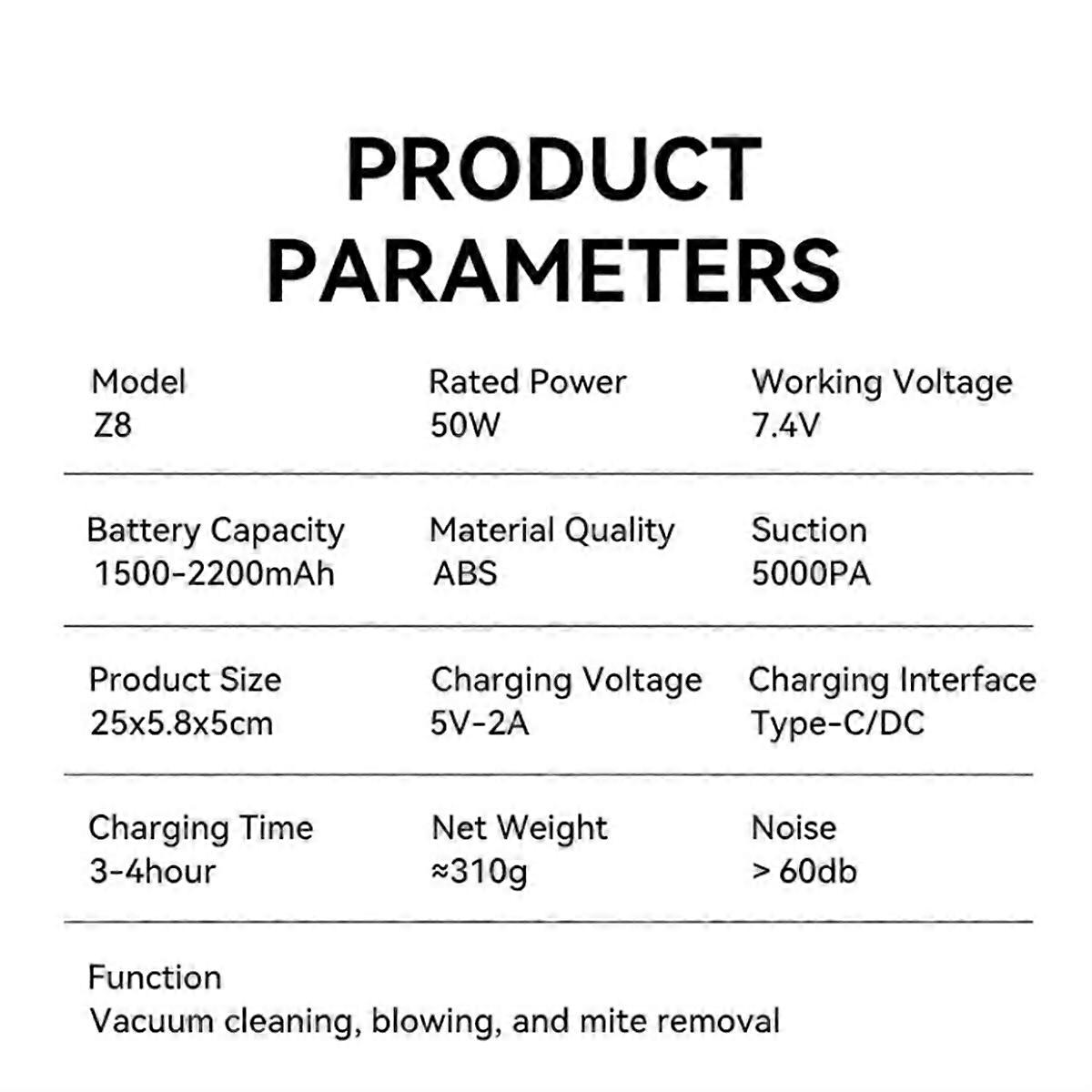 Car Vacuum Cleaner Wireless Cleaner Rechargeable Vacuum White