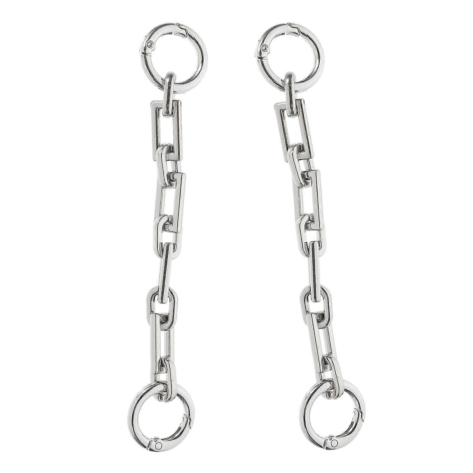 2Pcs Purse Strap Chain Extender Bag Extender Metal Chain Purse Chain Strap Replacement