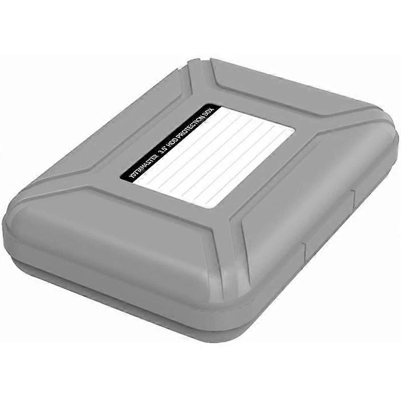 35 Inch External Hard Drive Protective Case Anti-Static Shockproof Dustproof - Grey