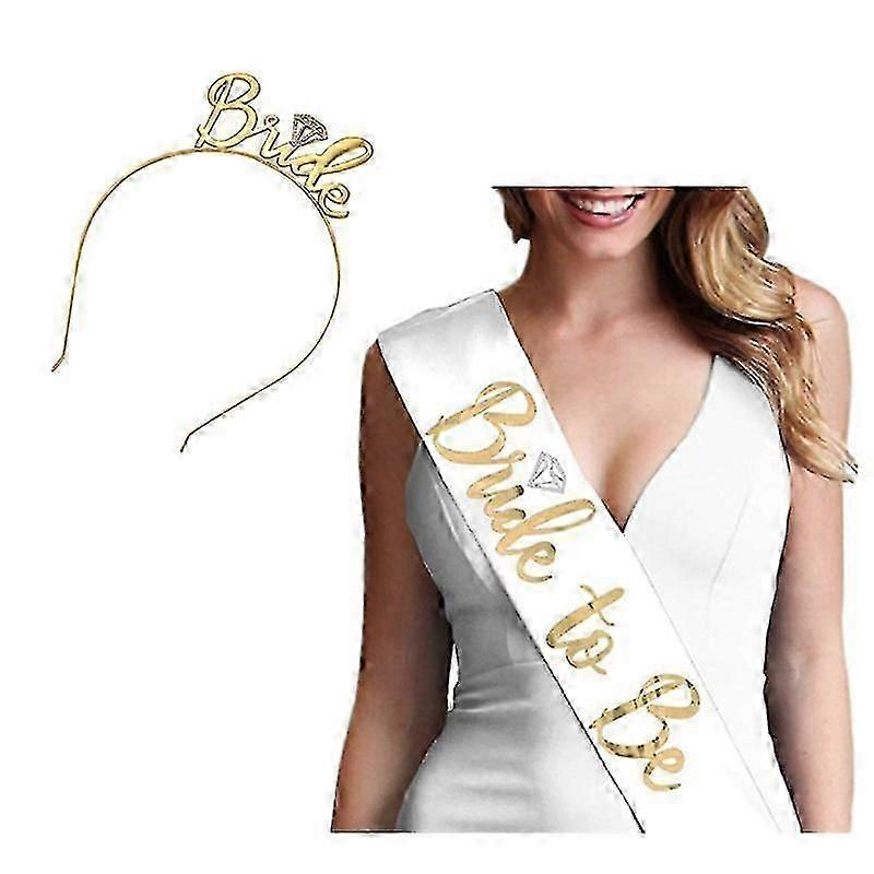 Bride to Be Sash & Headband Tiara Set