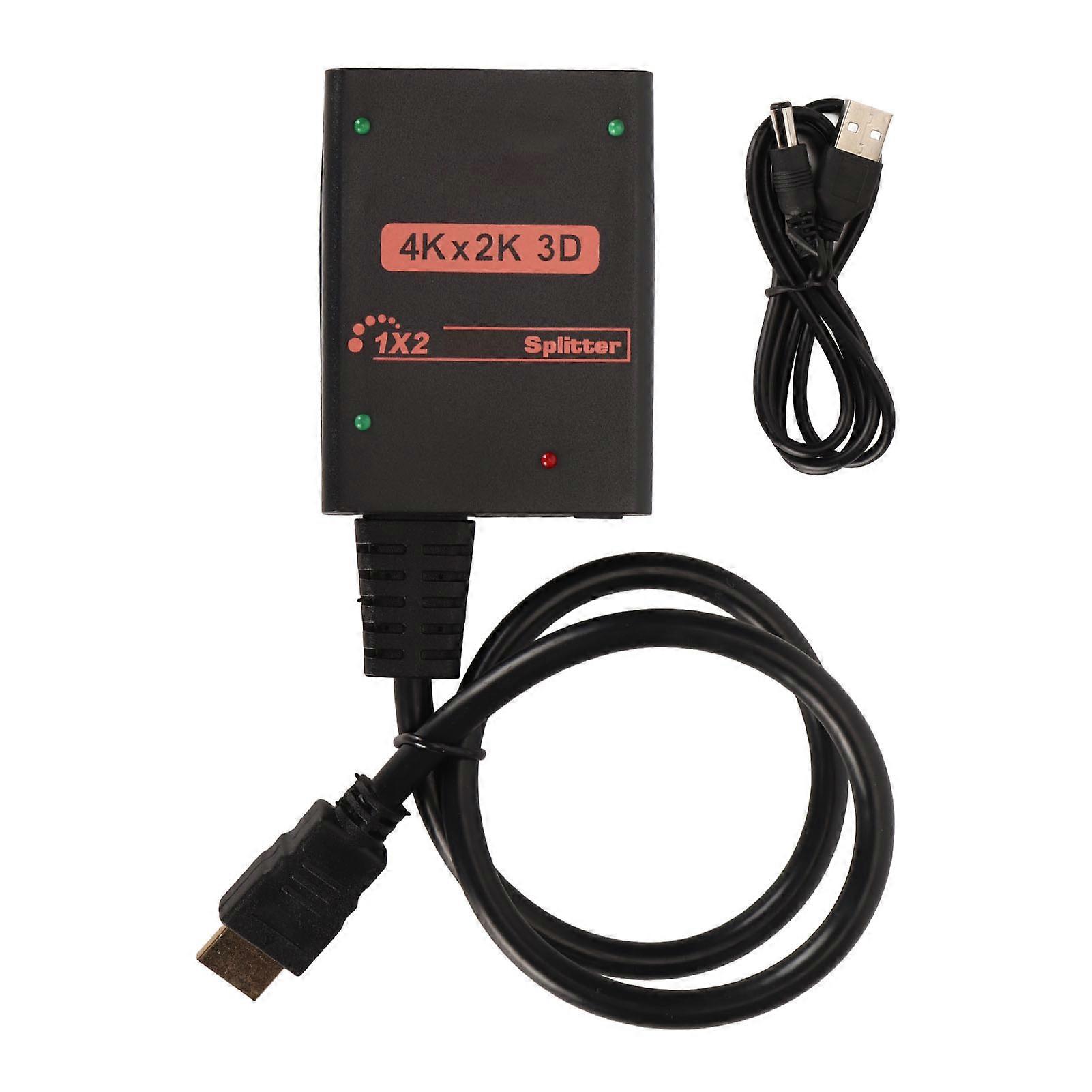 1 in 2 Out HD Multimedia 1x2 4K HD Multimedia Interface Splitter Conventer for Dual Monitors