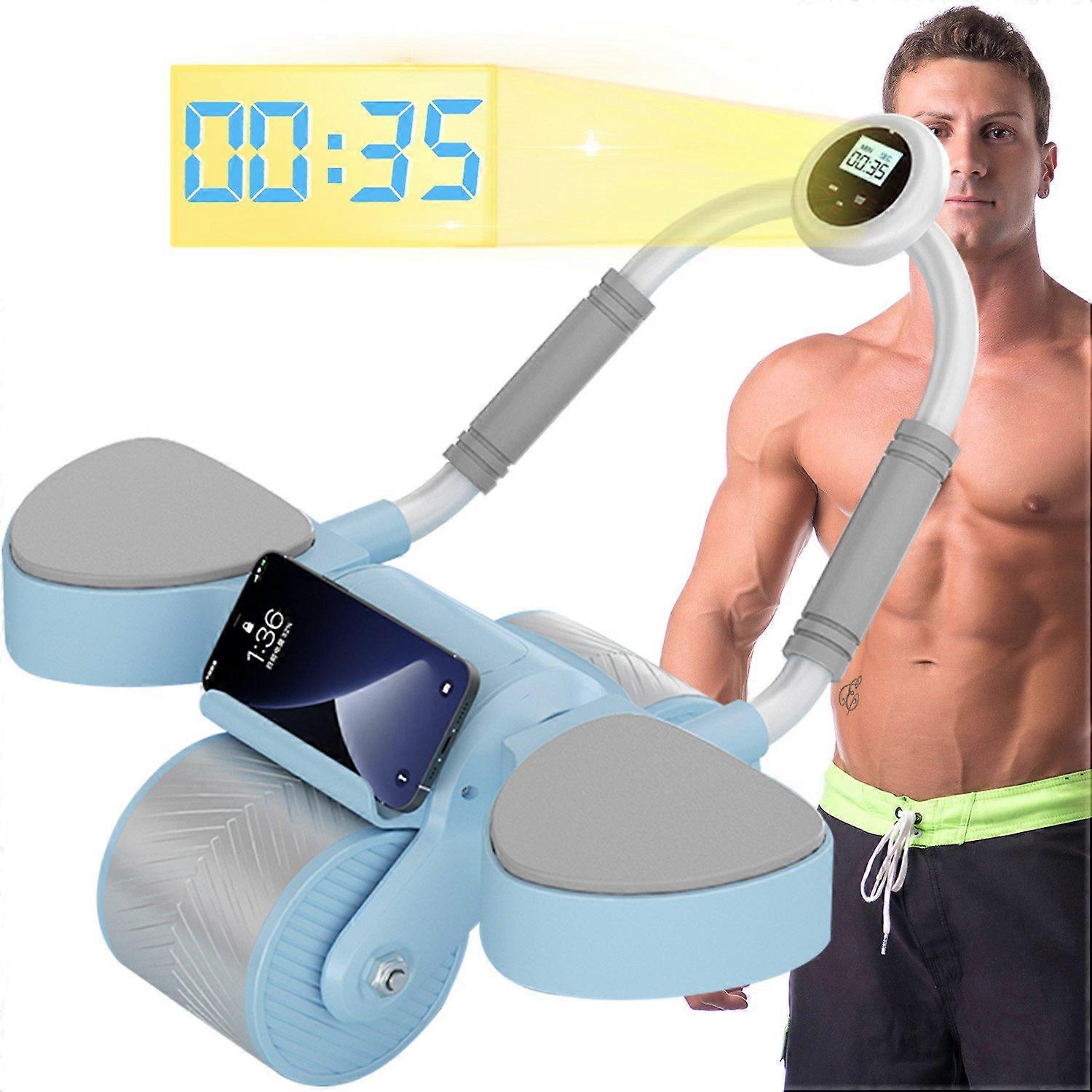 Automatic rebound abdominal wheel, abdominal curling machine, abdominal plank support, core workout