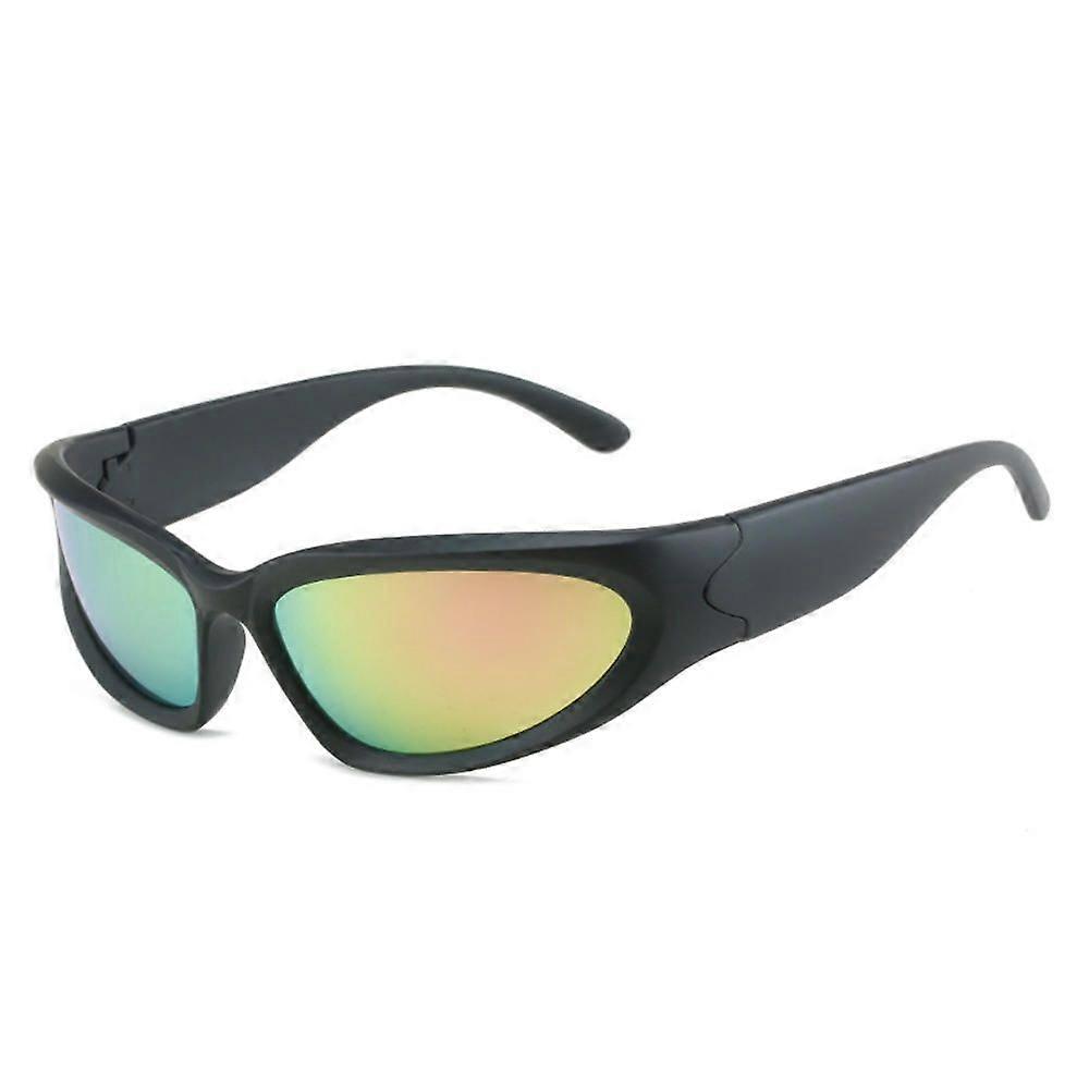 Oval Frame Glasses for Men Women Outdoor Cycling Sports UV400 Fashion Retro Y2K Punk Hip Hop Gothic Multicolor Eyewear 2022 New