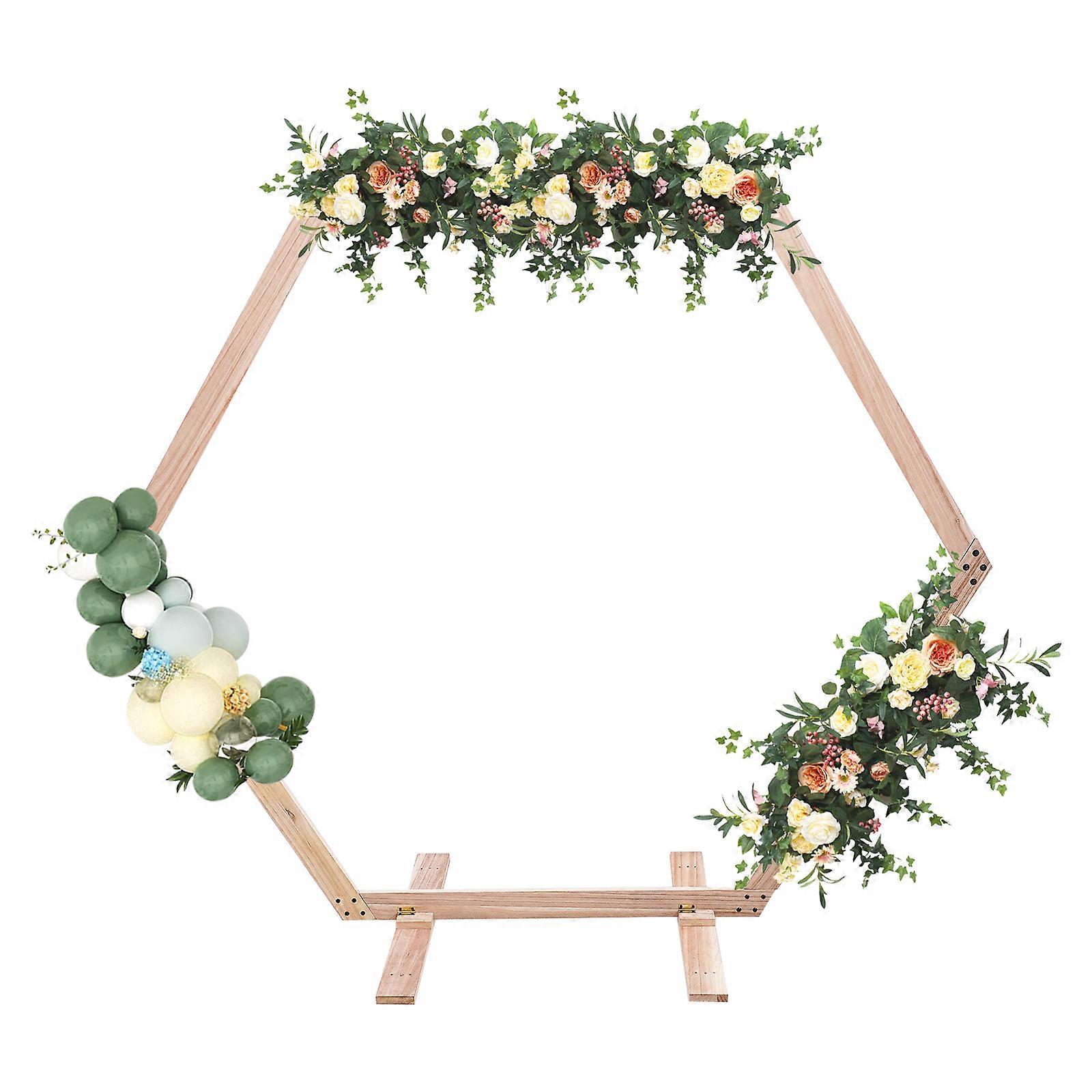 hexagone en bois noeud de mariage fond jardin mariage décoration de fête cadeaux de fête décoration de chambre mariée