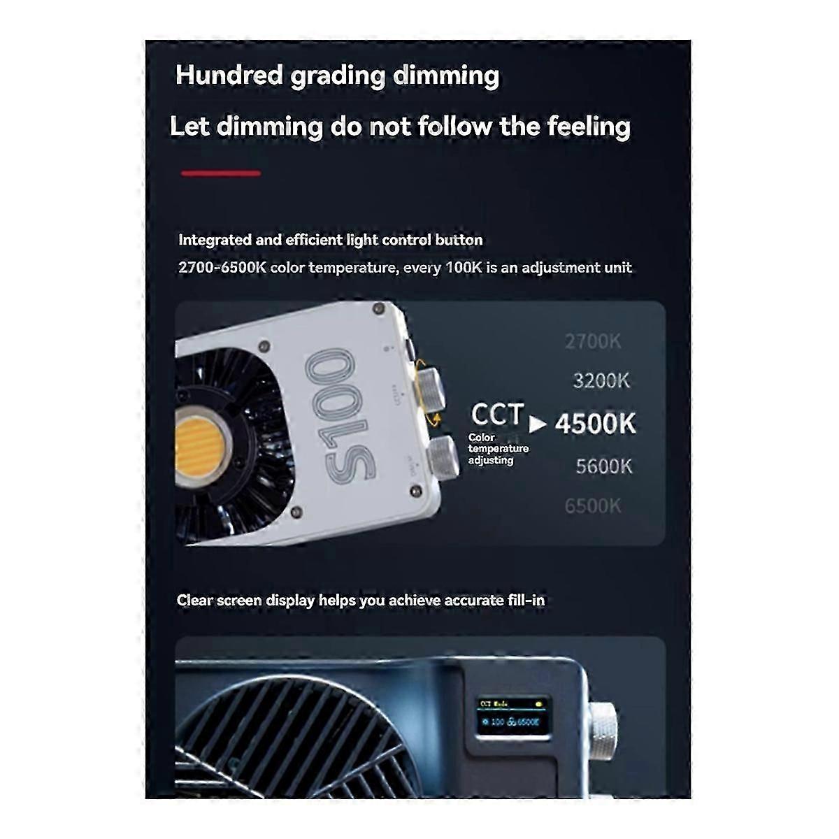 Dual Color Temperature COB Photography Light Soft Fill Lamp for DSLR Cameras, for Night Scenes & Filming US PLUG Blue