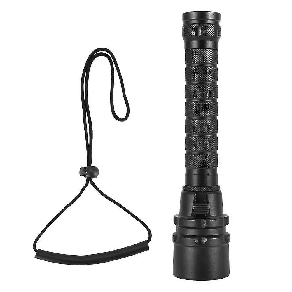 Outdoor LED Diving Waterproof Flashlight High Light Underwater 100m Black