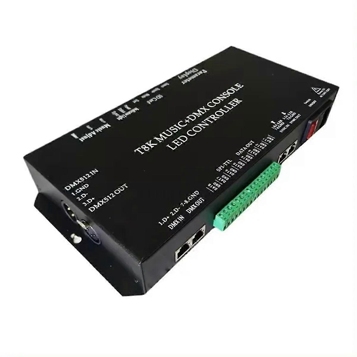 WS2811 WS2815 für SPI-TTL LED-Streifenlichtmodul-Controller T8K Music + Konsole 8 Kanäle Port mit