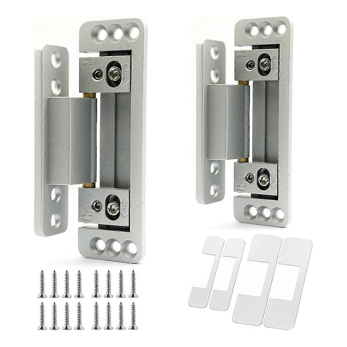 Hidden Door Hinges,2Packs Adjustable Hidden Door Hinges