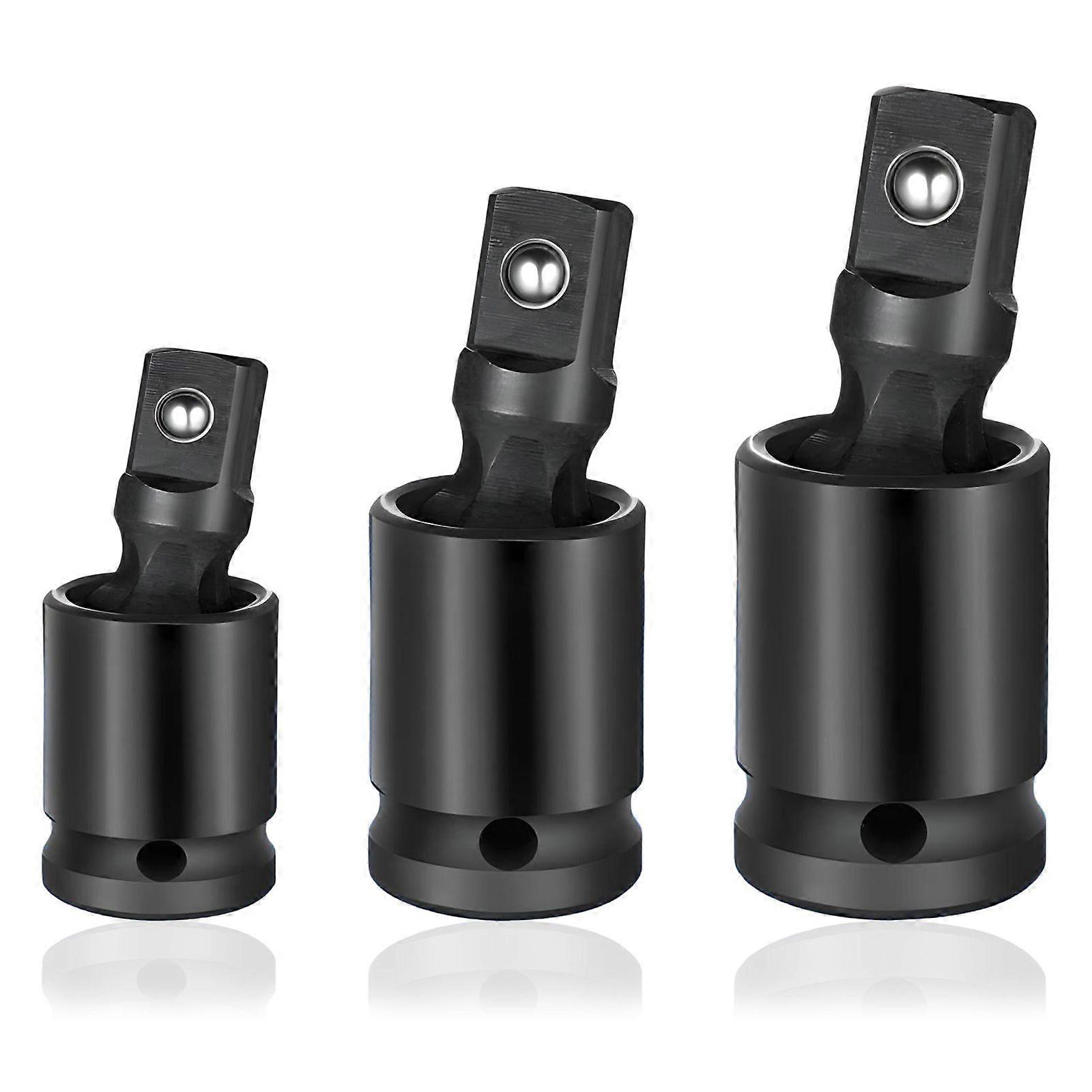 3pcs black rotating socket set - 40mm+55mm+65mm