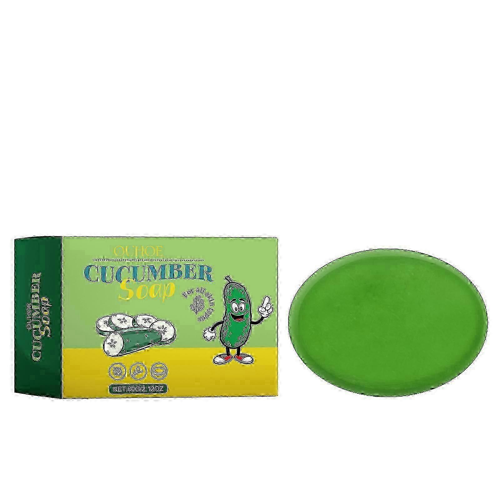 Cucumber Cleansing Soap, Deep Cleaning Face Bath Care Skin Refreshing Oil Control Multi-Purpose Soap