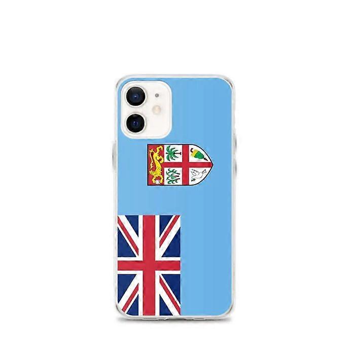 iPhone Case - Multicolored - Fiji Flag - Soft - Slim and Lightweight Design - iPhone 12 mini