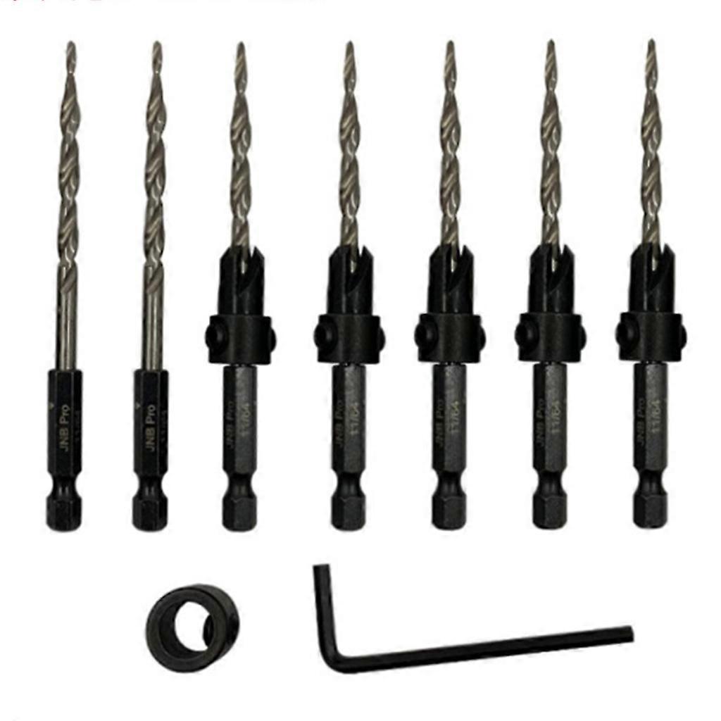 High Speed Steel Hexagonal Shank Inch Taper Drill 9 Pcs Power Drill Parts Hexagon Handle for Cross for Triangle Drill