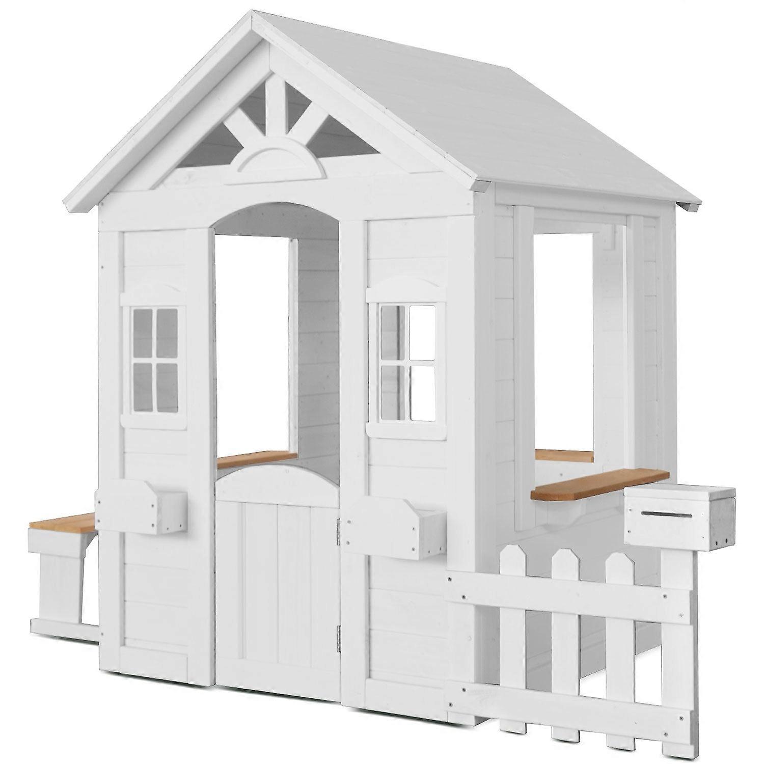 Lifespan Teddy Cubby House In White (V2) With Floor Cubby Houses