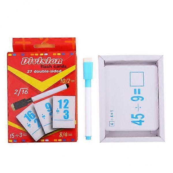 Double Pack of Educational Math Flash Cards with Erasable Marker