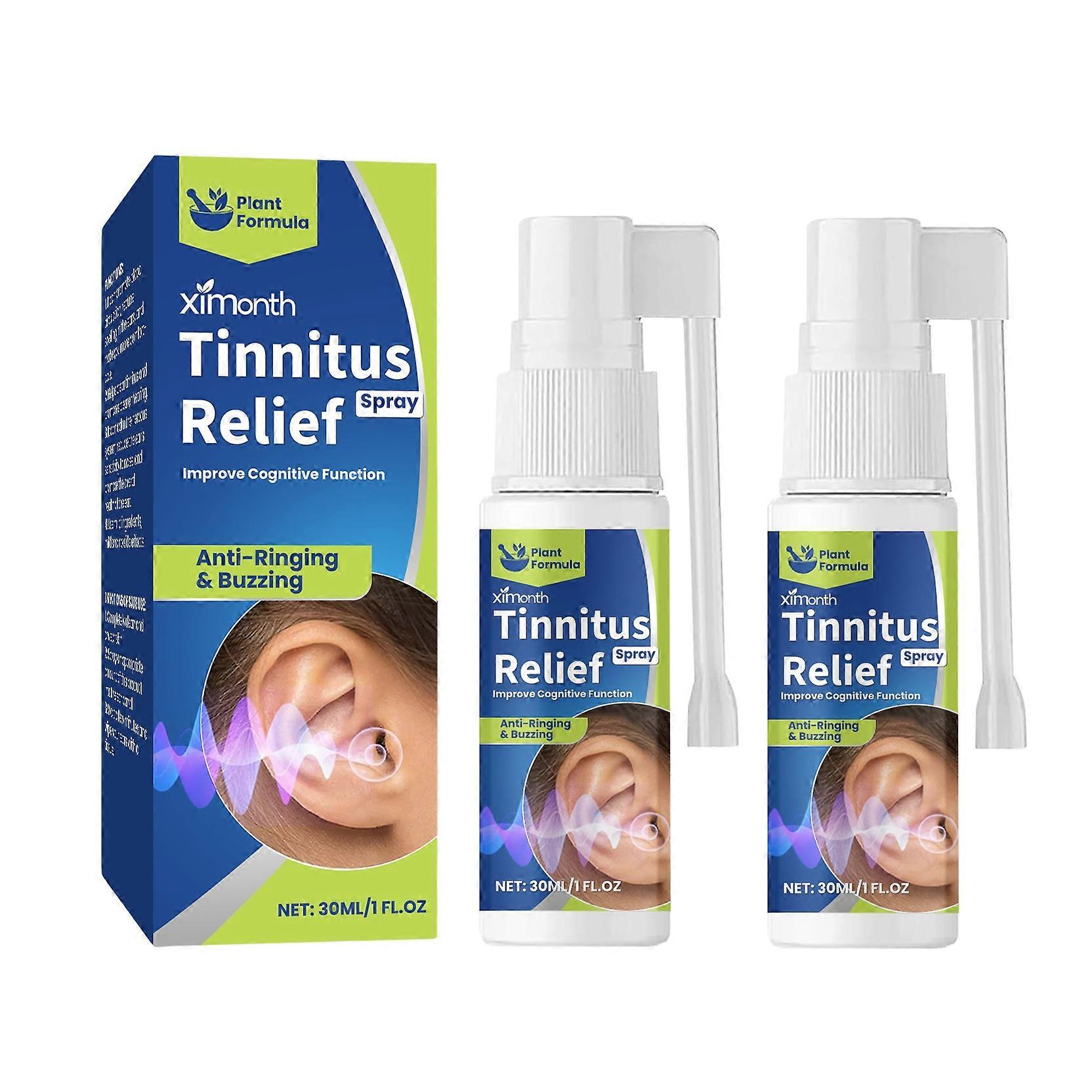 Tinnitus Relief Spray, Tinnitus Relief for Ringing Ears, Natural Tinnitus Treatment for Hearing Loss & Ear Wax Removal, Improves Hearing