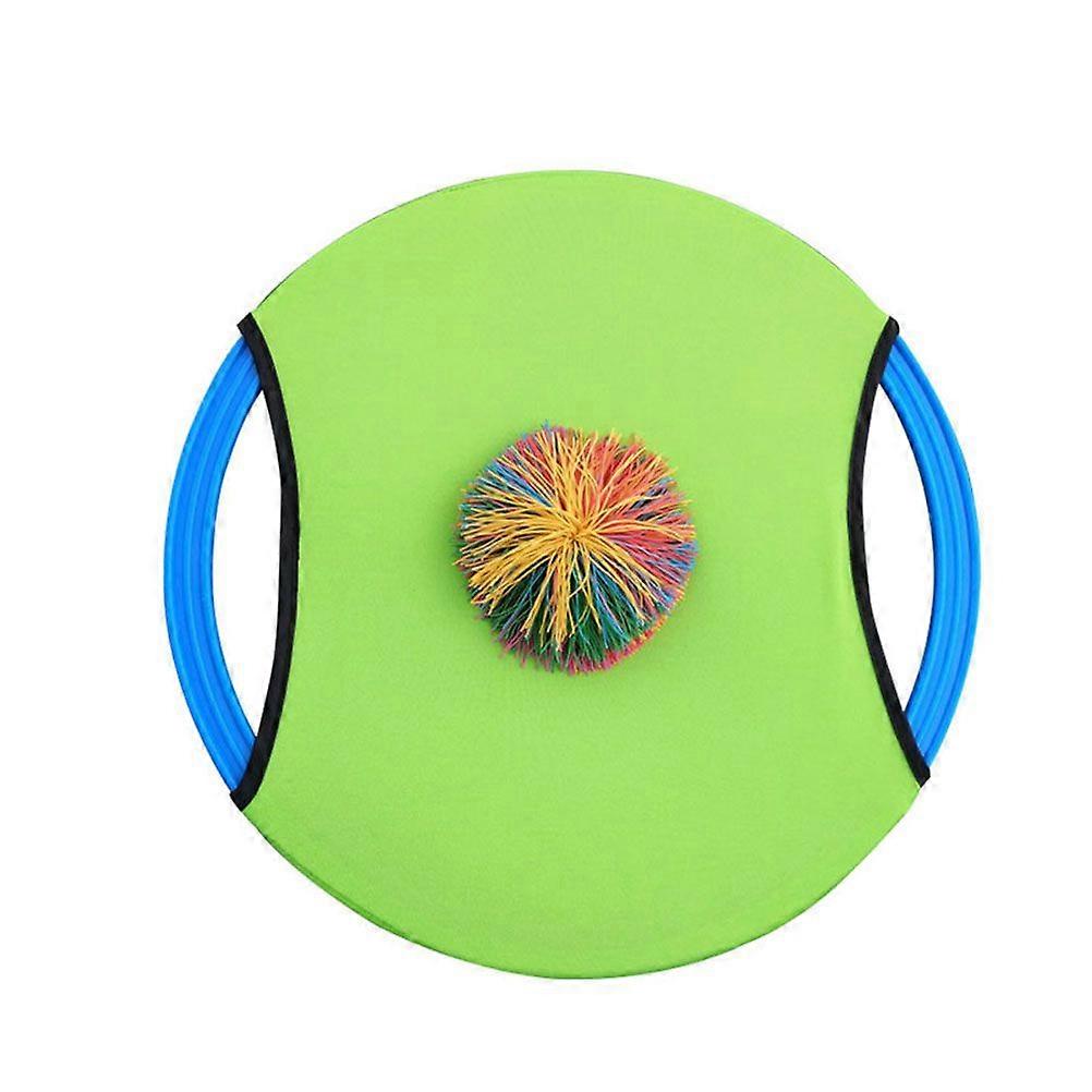 Flying Disc Trampoline Paddle and Ball Set Ball Bounce Game Toss and Catch Bat with Ball Outdoor Sports for Adults Kids (1 Paddle and 1 Ball, Random C