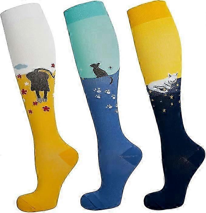 Compression stockings for men and women, 3 pairs of support socks