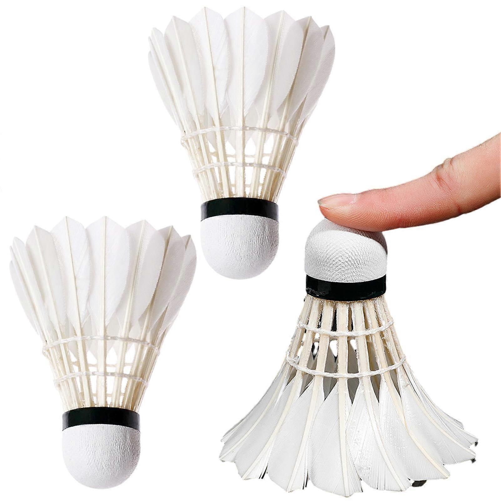 Shuttlecocks for Badminton with Duck Feathers – High Flight Stability, Ideal for Training and Competition, Indoor and Outdoor Use