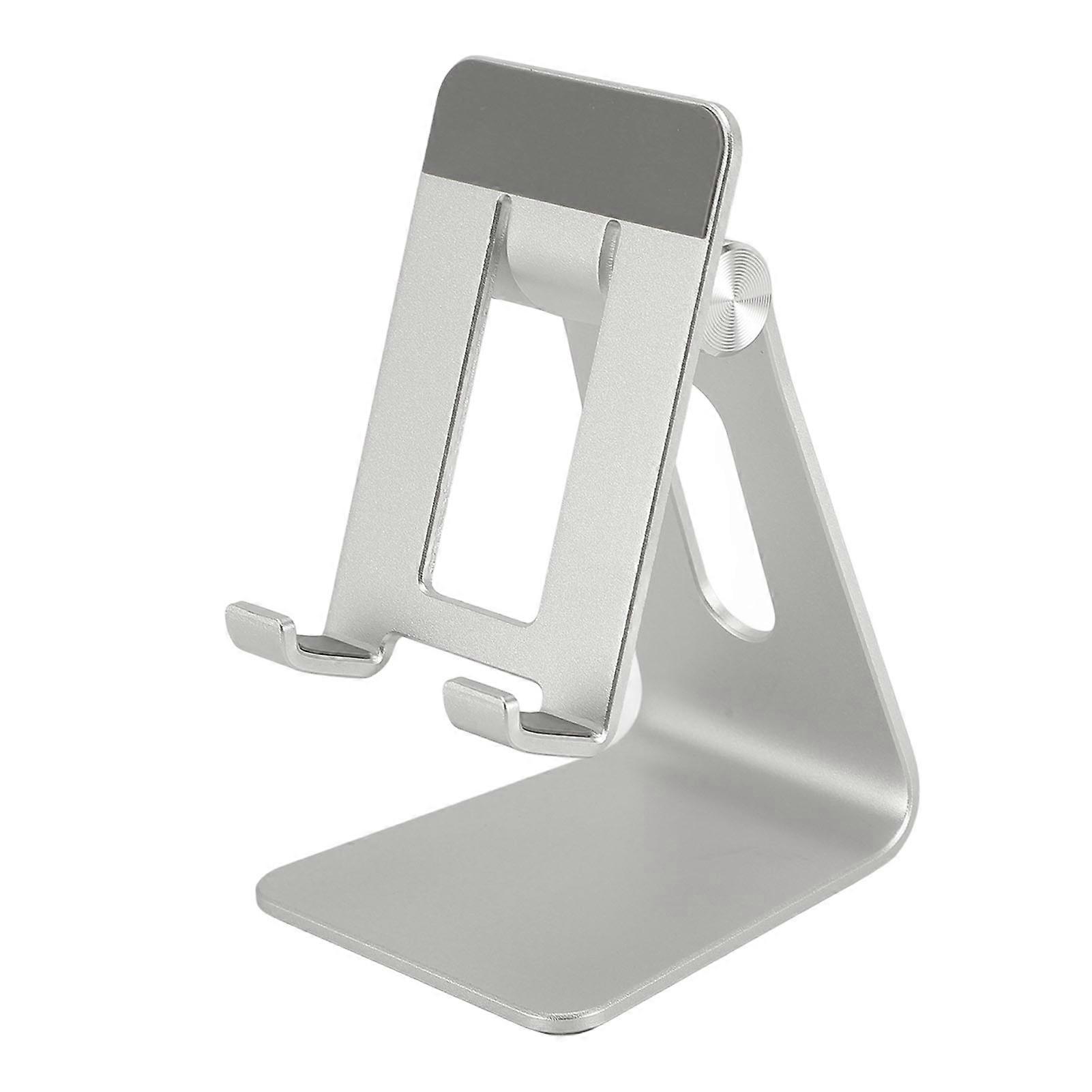 Adjustable Angle Desktop Phone Holder, Metal Anti-Slip Base, Cell Phone Stand for Live Streaming