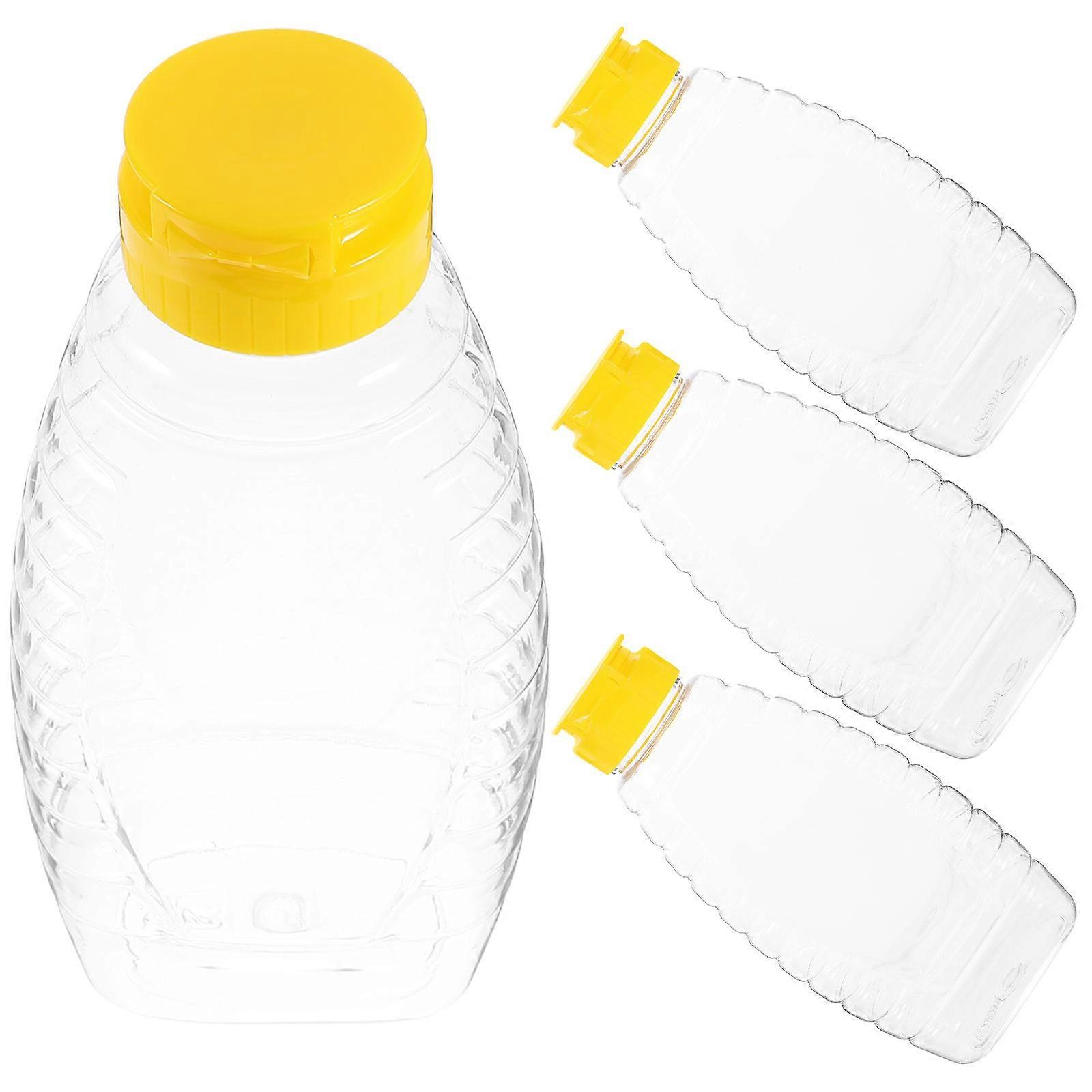 Transparent Storage Jar for Honey Jam Sauce with Convenient Sealed Lid for Home Use