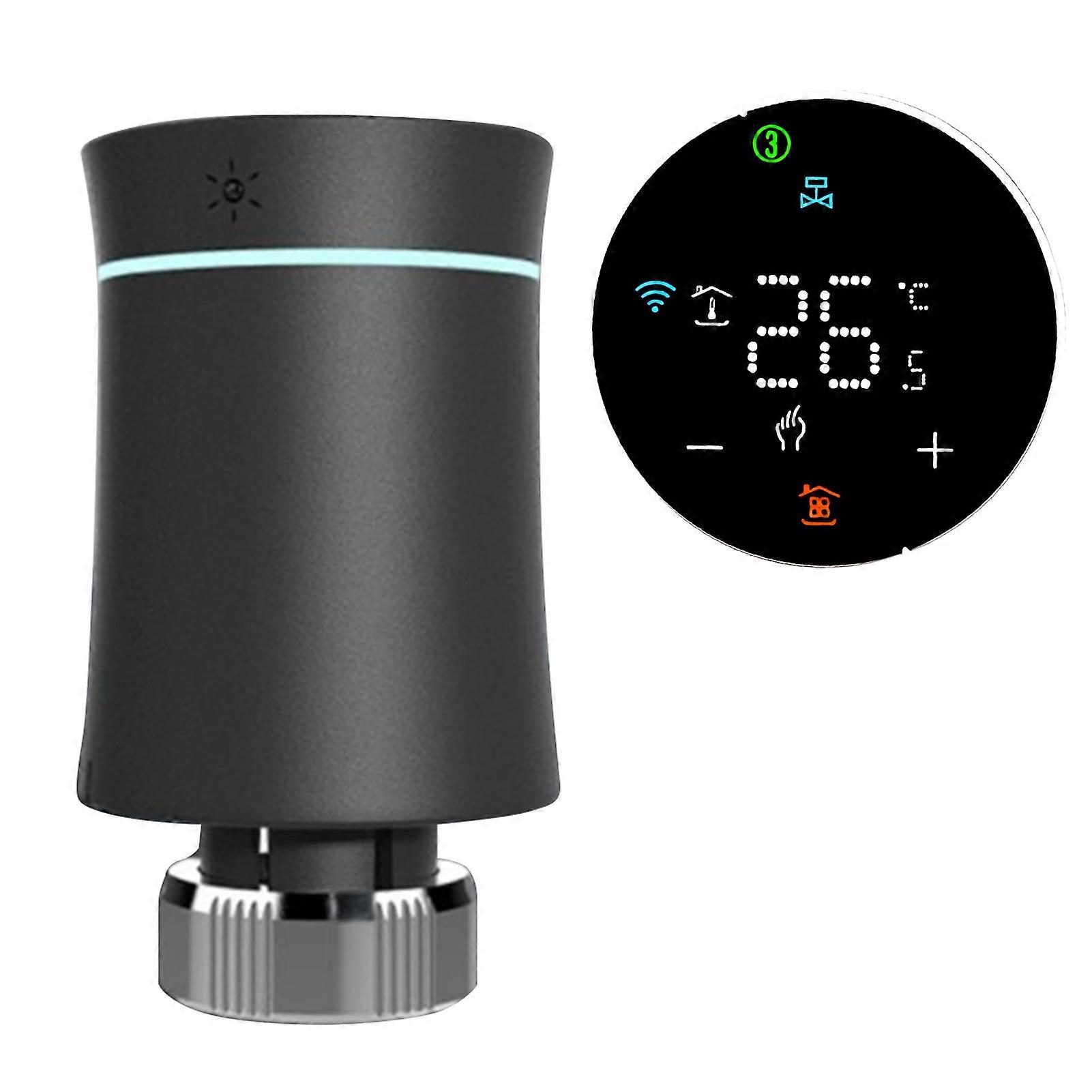 BRT-100 Smart Radiator Thermostat for Air Conditioner and Radiator WiFi Thermostat with APP Control LED Digital Touch Screen Energy Saving and 5+2 Pr