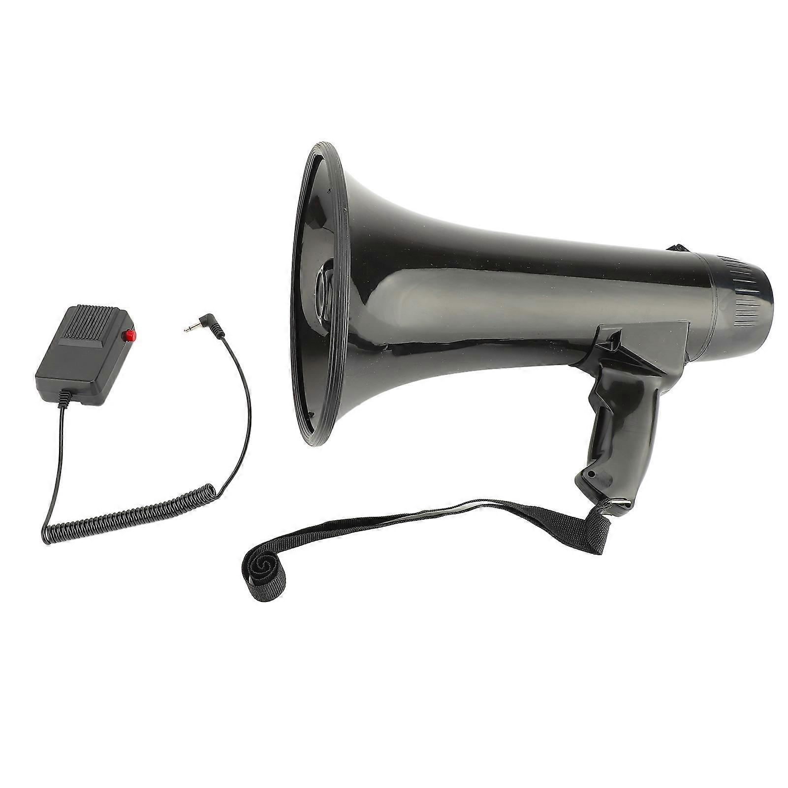 Portable Megaphone with Adjustable Volume, Microphone, and Multifunctional Features