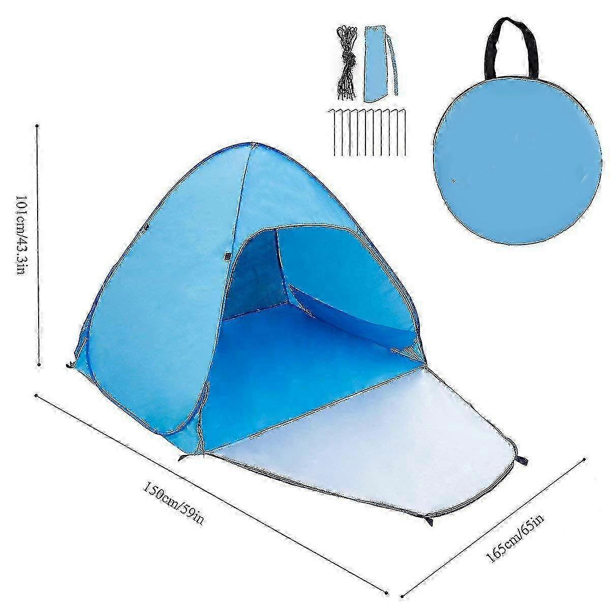 خيمة شاطئ خالية من التركيب ، خيمة شاطئ مفتوحة في الهواء الطلق ، خيمة تخييم محمولة ، خيمة ظلة