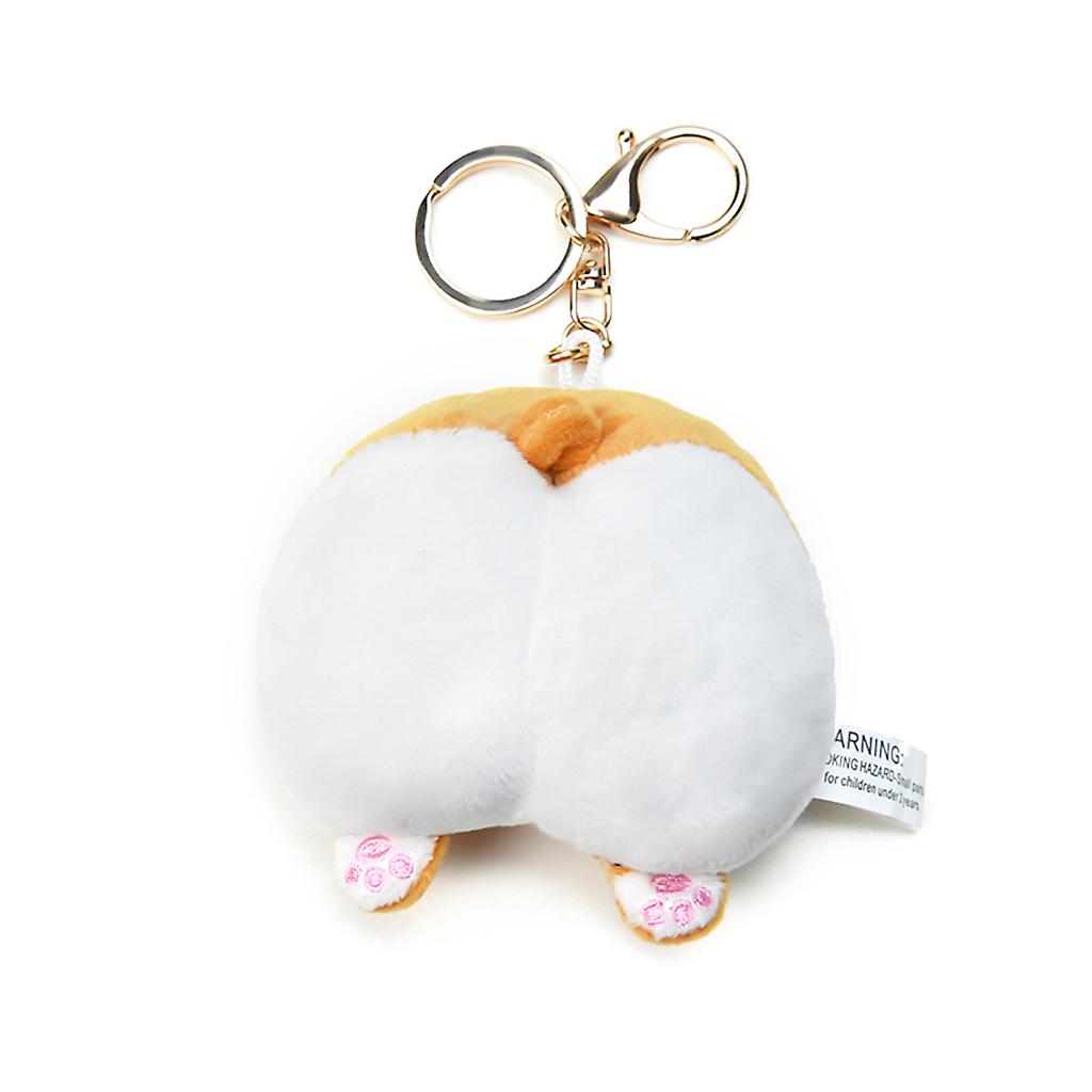Delicate Cartoon Animal for Key Chain Funny Corgi for Cat Pig Butt Keychain Car