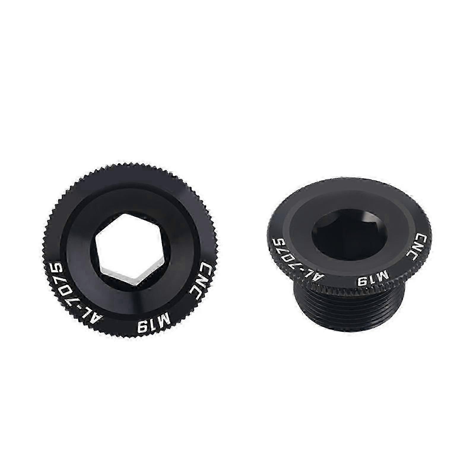 Aluminum Alloy Bicycle Crank Buckle with Stracker Arm Bolt (M19 Black) Compatible with Various Bicycle Models