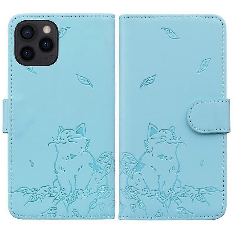 Compatible For iPhone 13 Pro Max Case Wallet Cat Pattern Imprinted Leather Phone Cover
