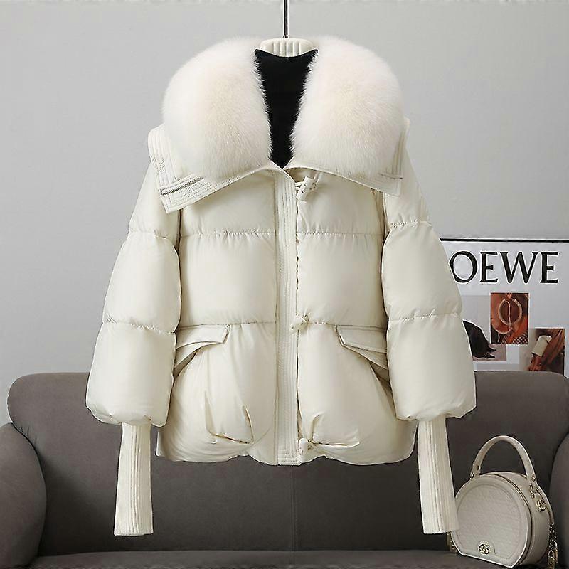 Women's Autumn and Winter Thickened Short Lapel Down Jacket