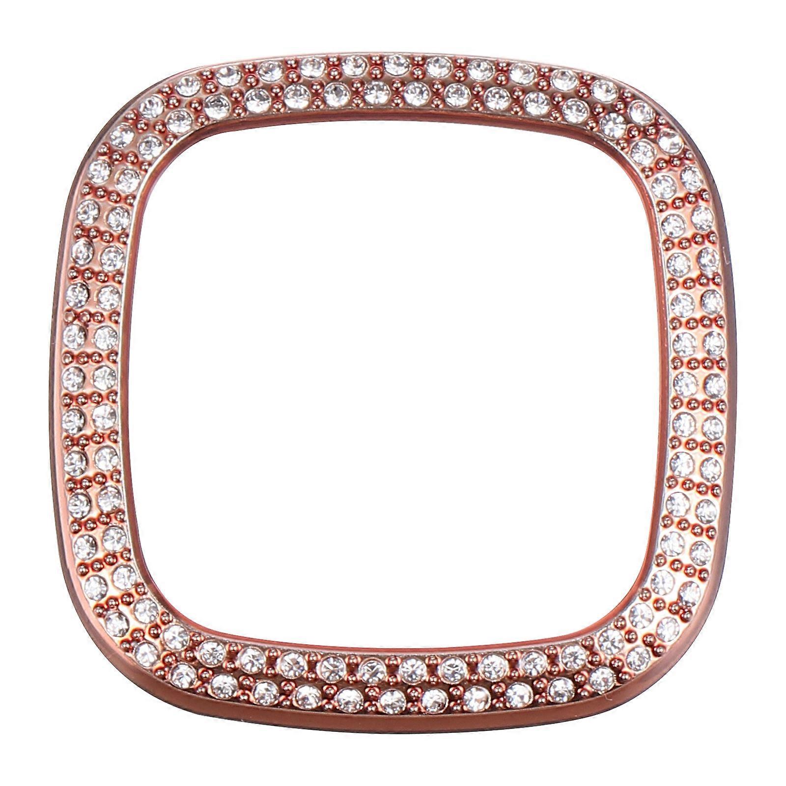 Smart Watch Protective Cover Case for Sense Durable Full Coverage Design, Easy Installation, Stylish Rose Gold with Row Diamonds