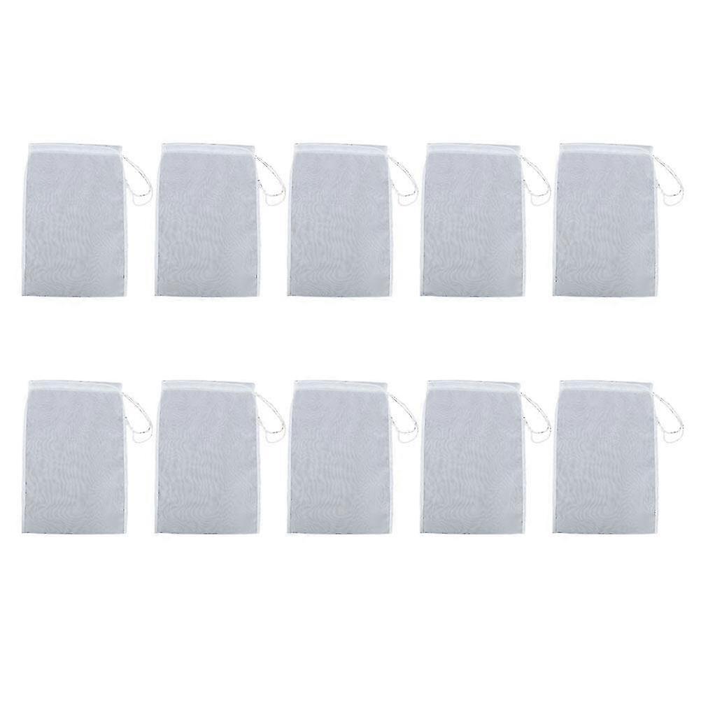 10pcs Nylon Drawstring Filter Bags for Wine Juice Nut Straining