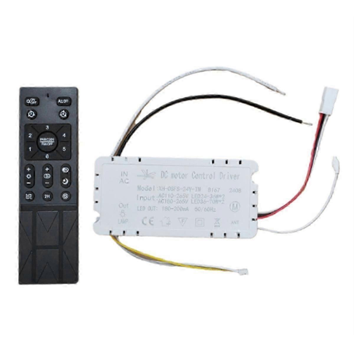 Ceiling Fan Remote Control 6-Speed AC 110-265V Universal Replacement with Receiver Kit