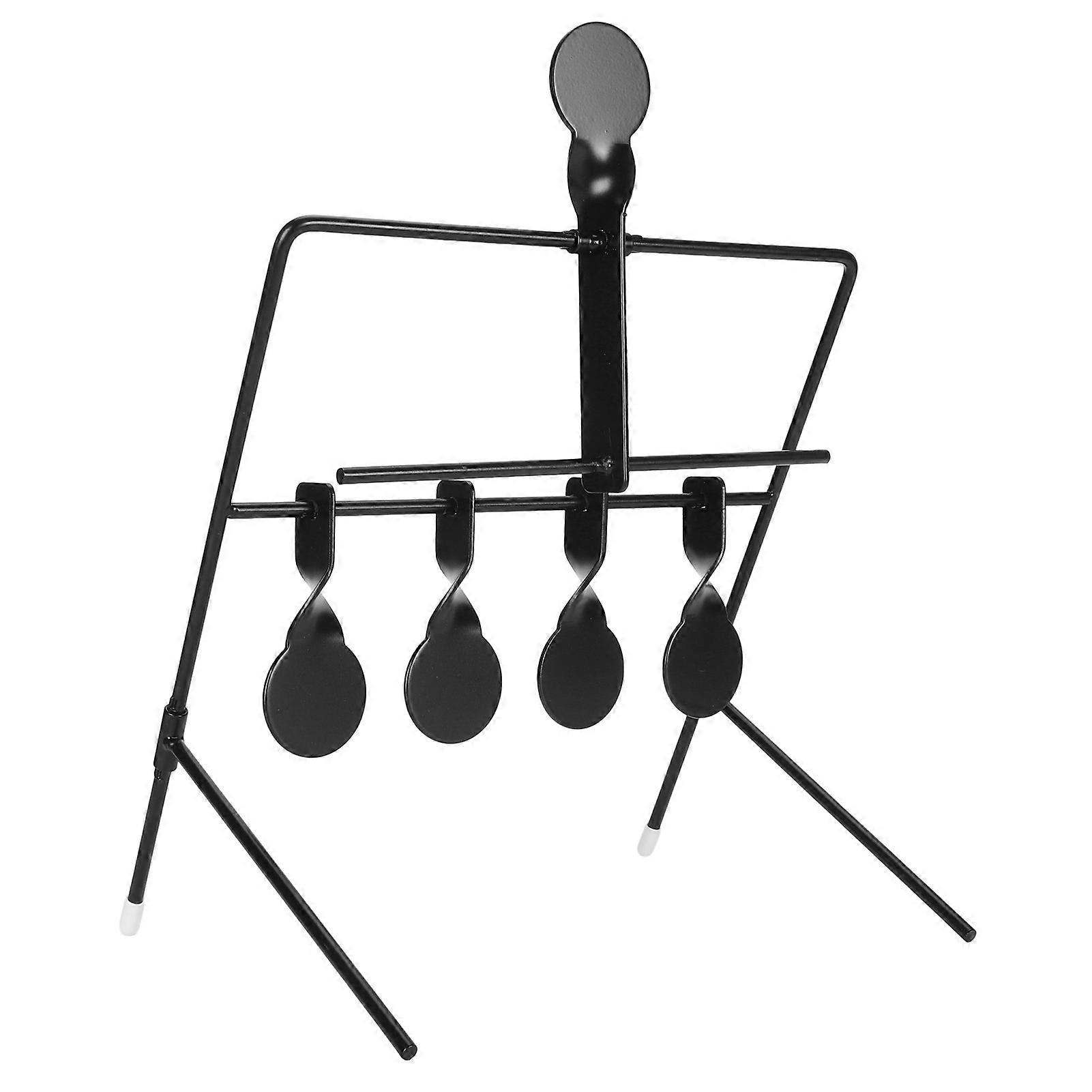 Resetting Target Metal Rotating Shooting 5 Targets with Stickers for Outdoor Range Shooting 