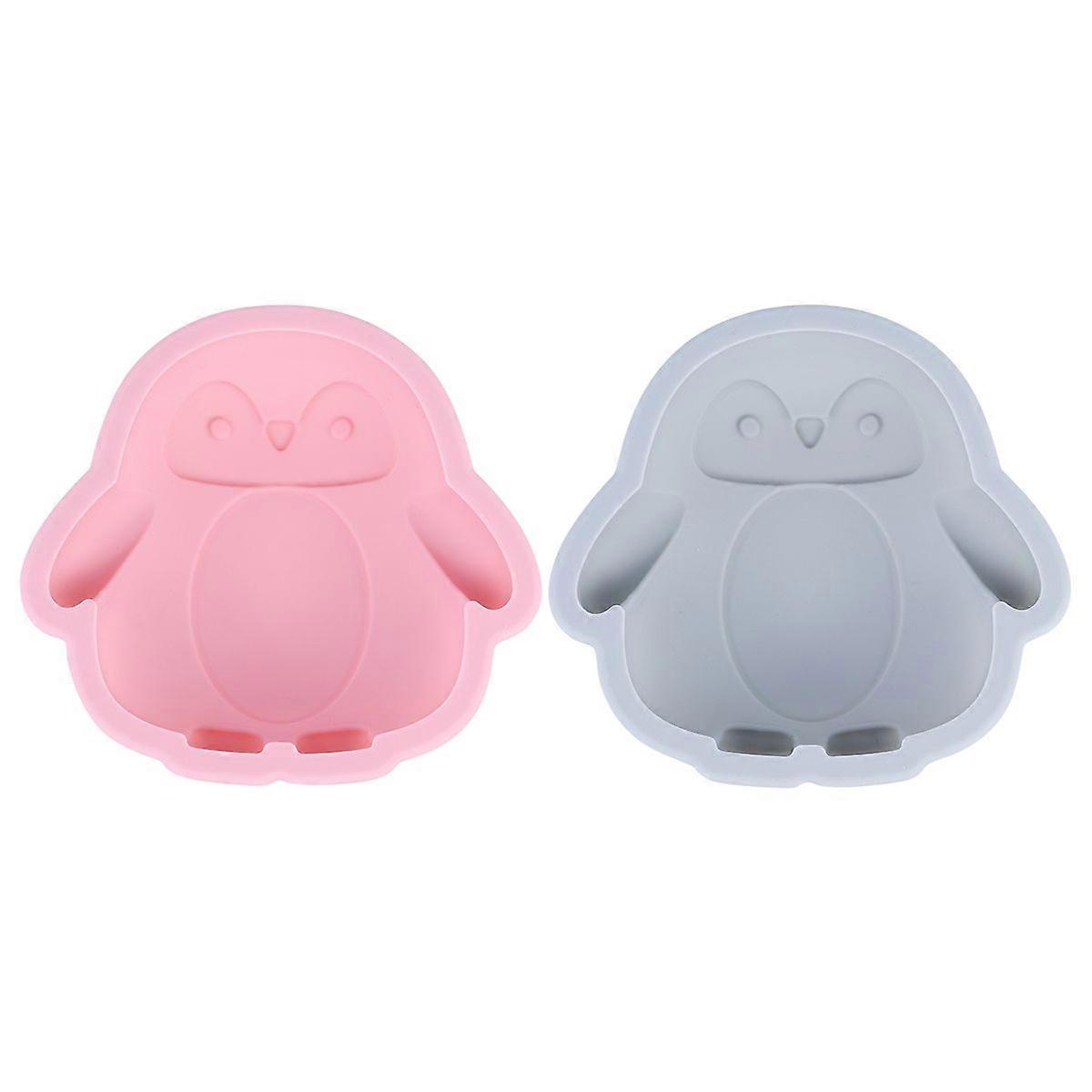 2Pcs Karikatur Backform Silikonform Kuchen Backformen Pinguin-Form Form